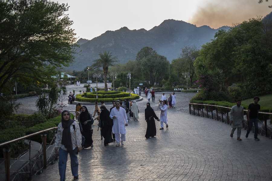 Visitors to Margalla Hills National Park, on the outskirts of Islamabad, Pakistan, May 13, 2024