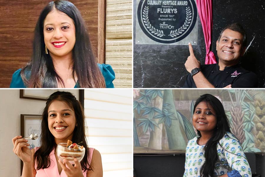 From perfect first-tries to hilarious egg massacres — city bakers (clockwise from top left) Alisha Alexander, Vikas Kumar,  Priyanka Kundu Biswas and Kirti Bhoutika whisk up sweet and funny memories