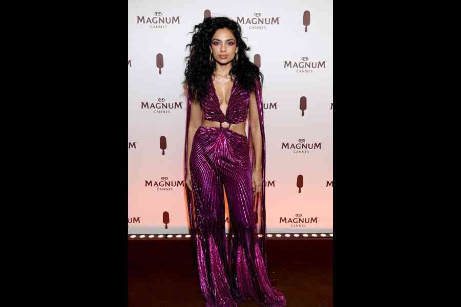 Sobhita Dhulipala in Namrata Joshipura for the Magnum party, at Cannes