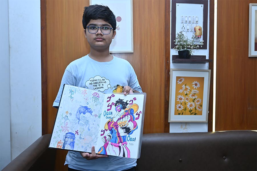 Rivaan Mukherjee, who learnt doodling by watching YouTube videos, is one of SawDesi’s Ubharte Sitaare