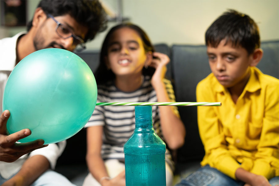 Easy to do science experiments at home can be engaging and fun