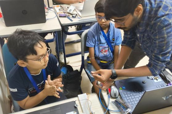 The participants were thrilled to see their creations come to life, controlling actuators and programming Arduino boards!