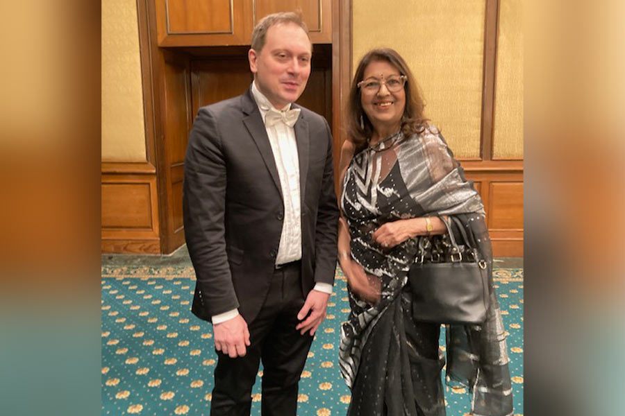 The author with Buccio at the opening concert