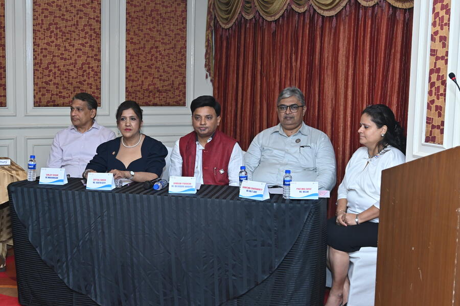 The opposition comprising (L-R) Sanjay Dugar, Chytali Ghosh, Arindam Pakrashi, Shantanu Chakraborty and Pratima Saraf