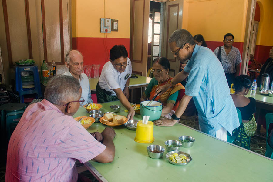 ‘Prasad’ being served to the devotees.  