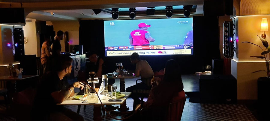 The Black Cat Lounge on Park Street also had fans lounging peacefully over food and drinks to watch the action from M. A. Chidambaram Stadium on a large screen. With Remal looming on the horizon, many returned home early but many stayed back on the rainy evening to watch the Knight Riders lift the IPL 2024 trophy