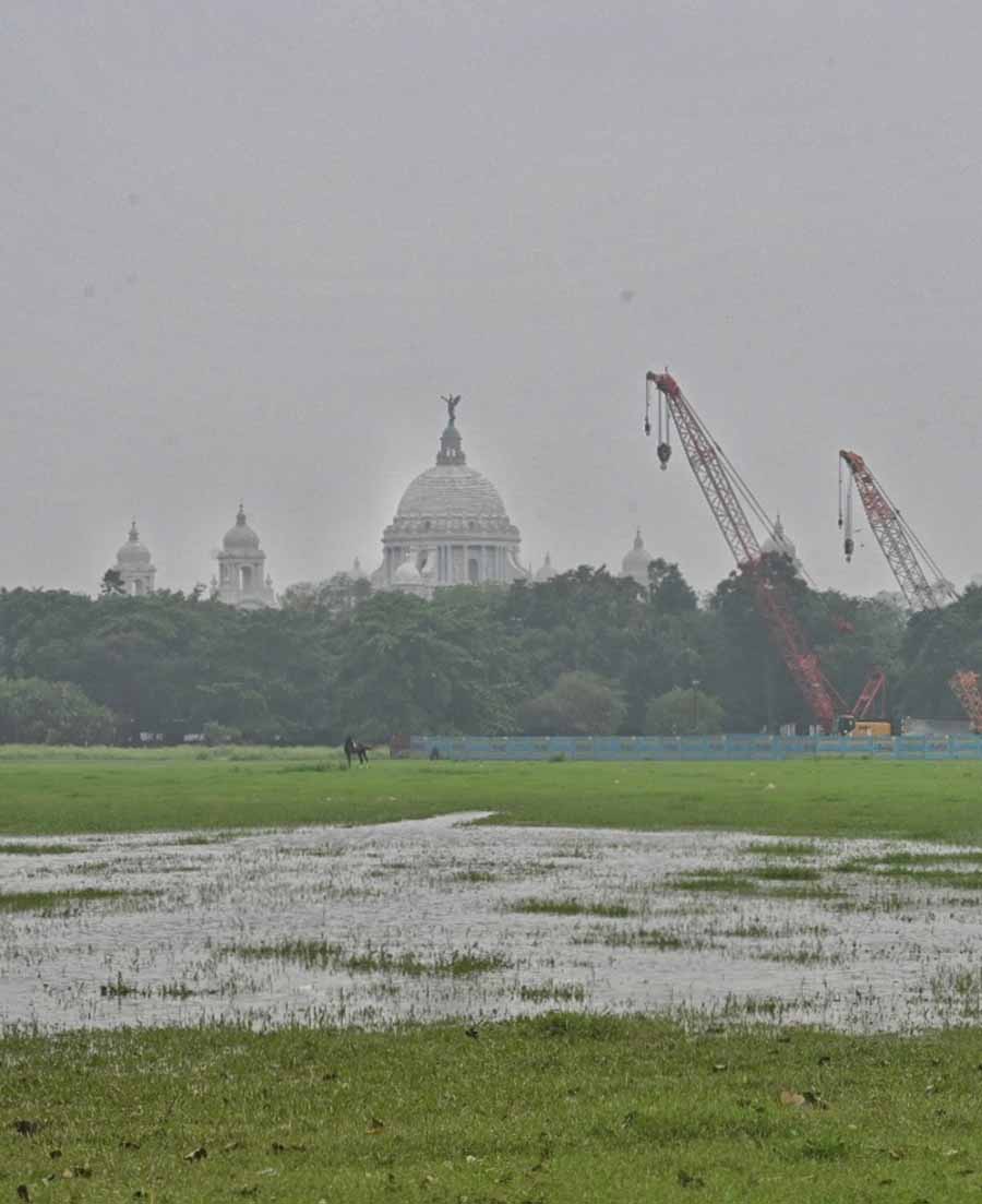 The Maidan expanse remained full of mud and slush on Tuesday in the aftermath of Remal