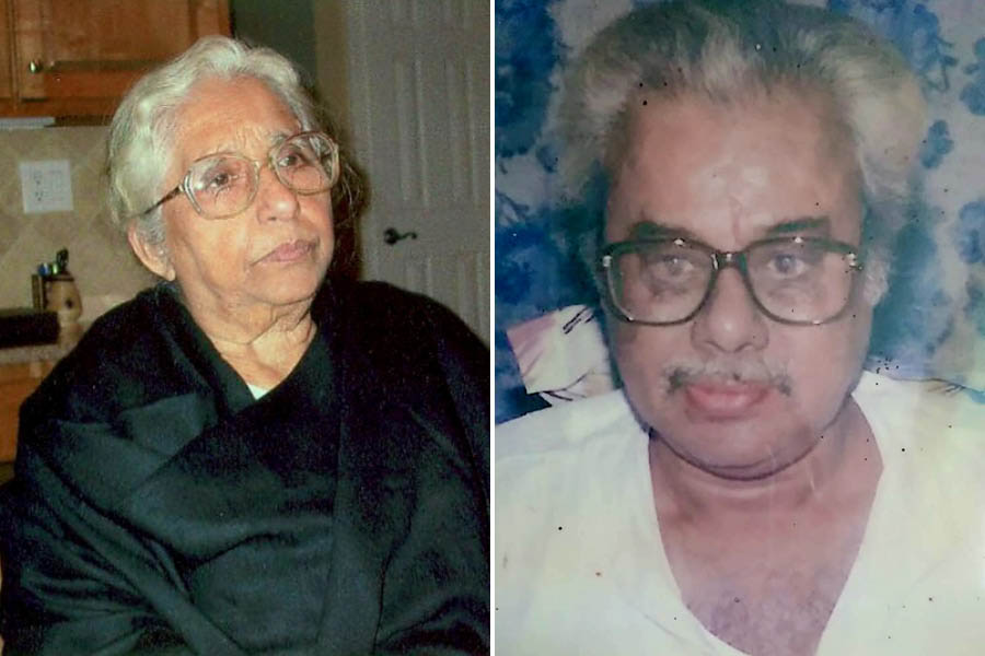 Debrani Mukherjee and (right) Pashupati ‘Shivaji’ Chatterjee, who was nicknamed by Savarkar.