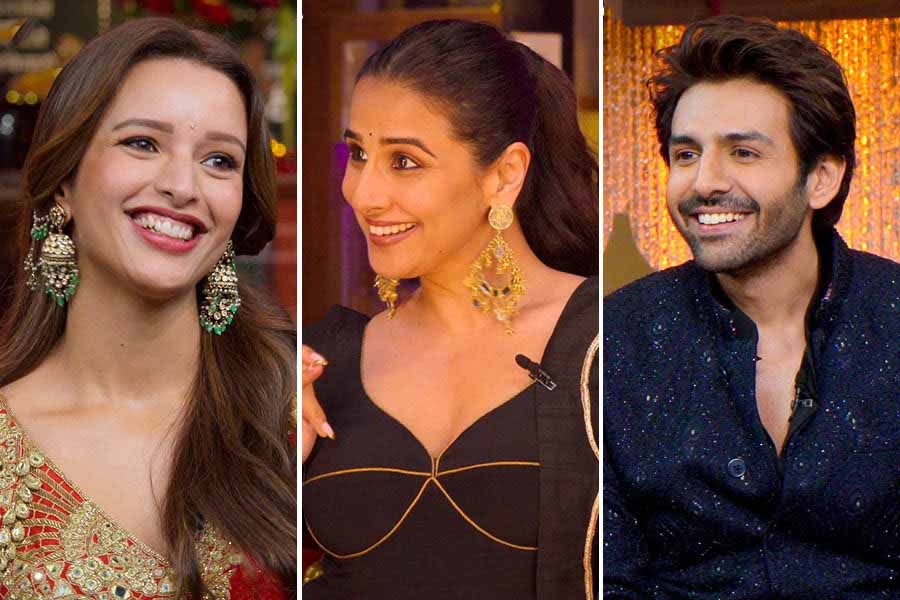 Triptii Dimri, Vidya Balan, Kartik Aaryan on The Great Indian Kapil Sharma Show