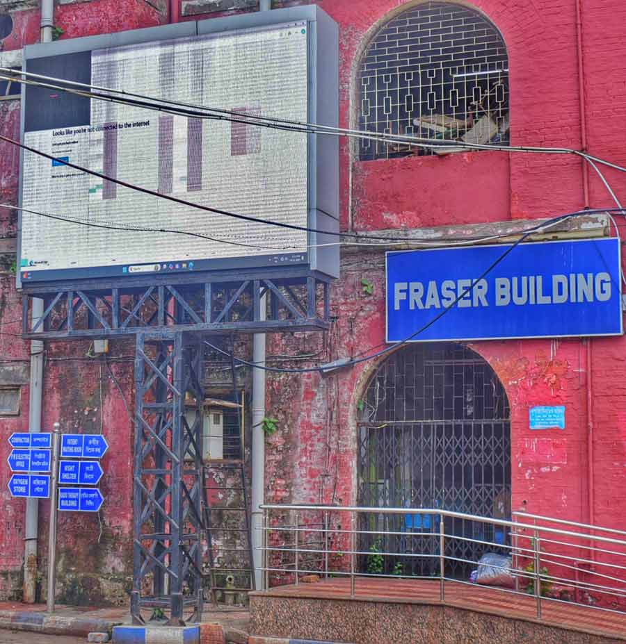 A digital display board has been installed at Nil Ratan Sircar Medical College and Hospital to show the daily availability of beds   