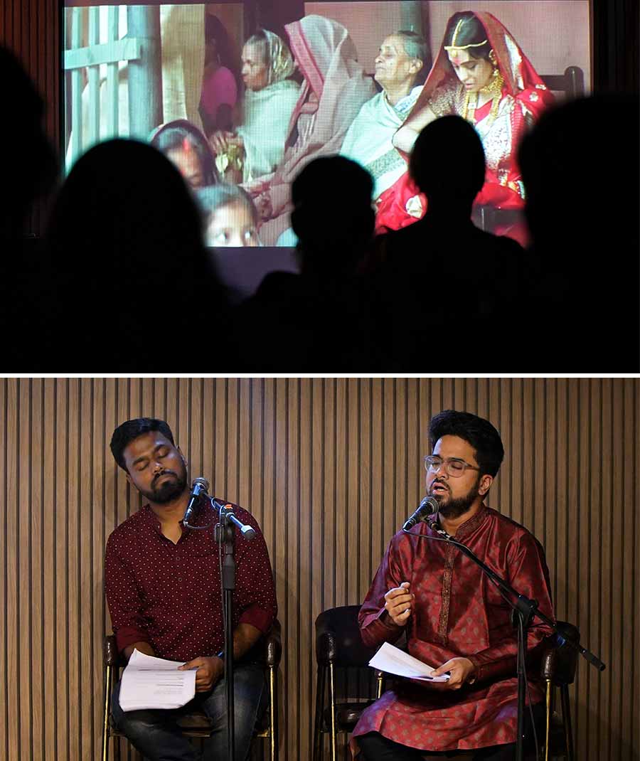  In between the screenings, a group of singers performed a few songs from the films while a seven-course meal ideated by Dyuti Banerjee was served that translated the emotions of the films into flavours