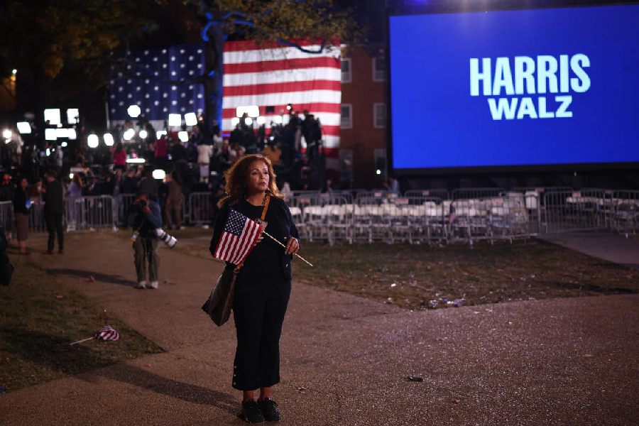 An attendee at the Election Night rally for Democratic presidential nominee U.S. Vice President Kamala Harris at Howard University, in Washington, U.S. Reuters 