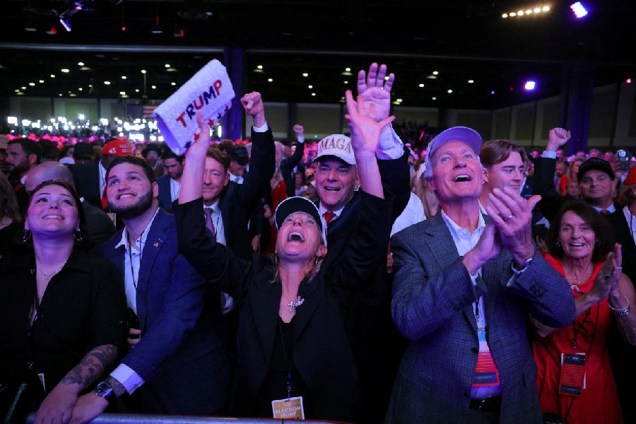 Republican supporters at the site of the rally for Trump, in Palm Beach County Convention Center, in West Palm Beach, Florida, U.S. Reuters 