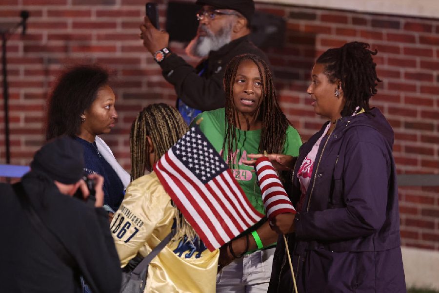 Attendees at Kamala Harris’s rally, at Howard University, in Washington, U.S. Reuters