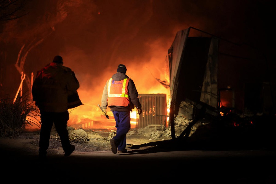 Employees of a gas company, in Santa Paula, California, U.S. Reuters