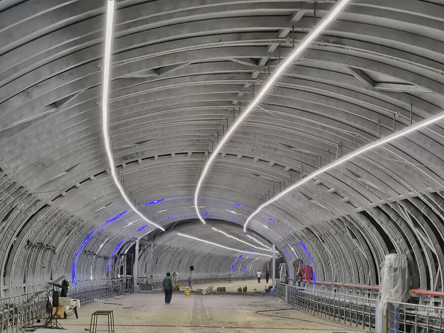 The lights are almost complete on the Kalighat skywalk that has missed many opening deadlines  