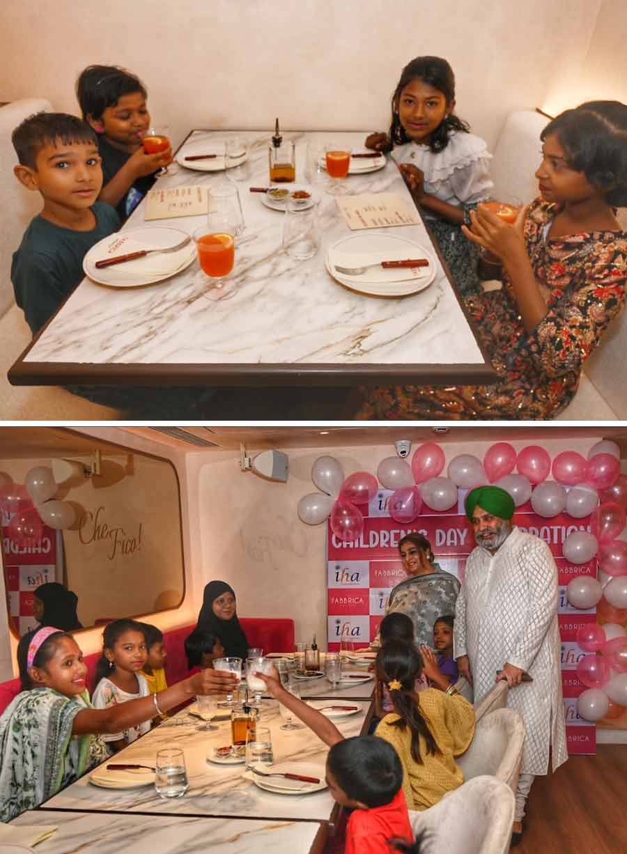  The event at the Fabbrica Originale flagship outlet featured a five-course Italian meal, along with music and games designed for the kids