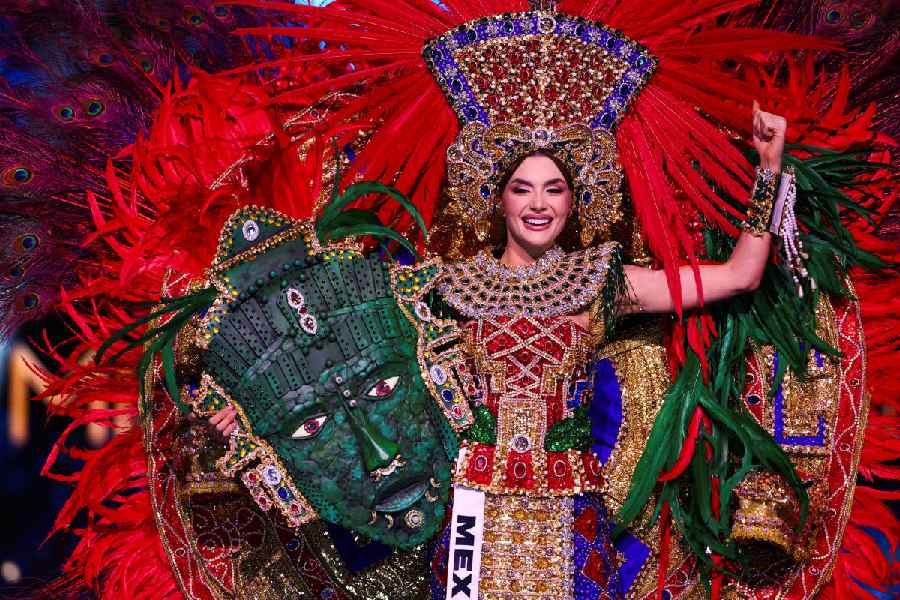 Miss Mexico Maria Fernanda Beltran takes part in the National Costume show during the 73nd Miss Universe pageant in Mexico City, Mexico November 14, 2024