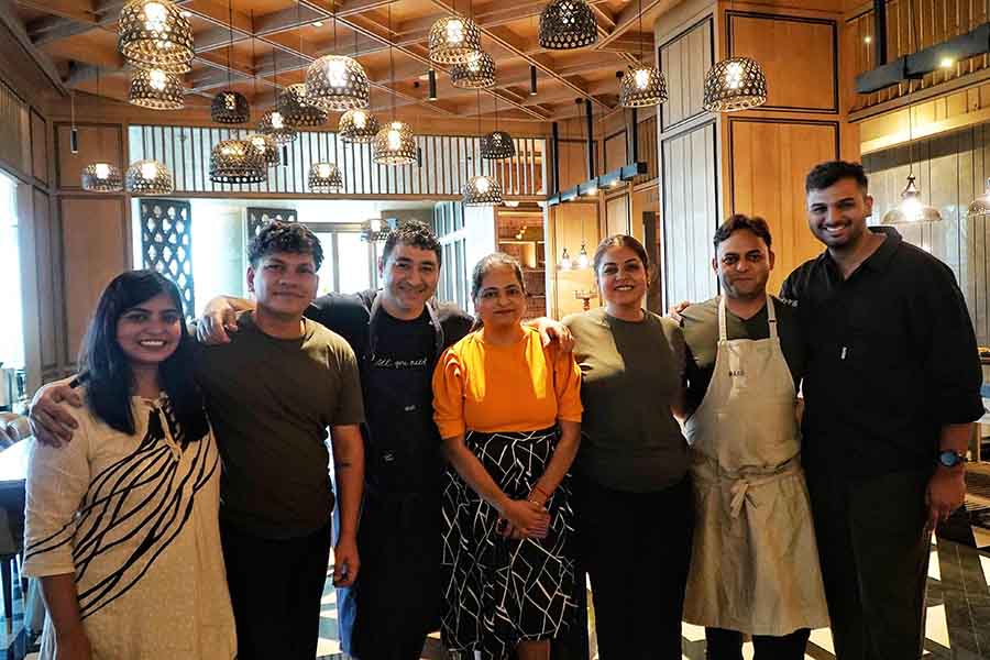 Team Conosh and team Naar gathered for a picture post the tasting.  Team Conosh and team Naar gathered for a picture post the tasting. ‘A lot of the ingredients on our menu are made using locally sourced produce from the Himalayan region. We brought all the ingredients down to the city so we could recreate the experience here and we thank Conosh and JW Marriott for helping us with this,’ said chef Prateek. 