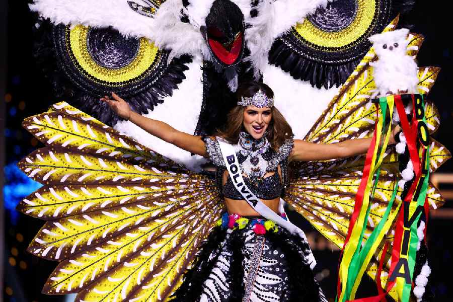 Miss Bolivia Juliana Barrientos takes part in the National Costume show during the 73rd Miss Universe pageant in Mexico City, Mexico November 14, 2024.