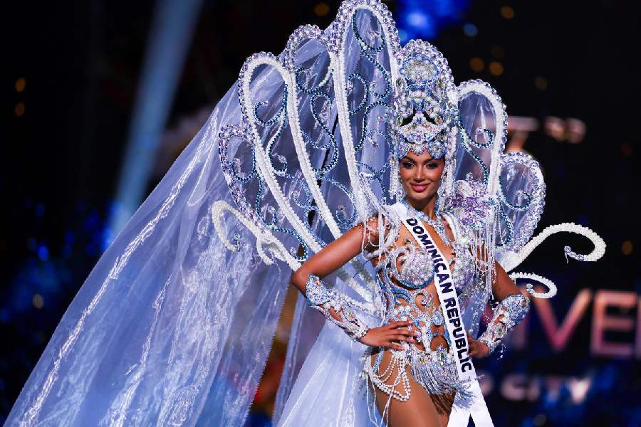 Miss Dominican Republic Celinee Santos takes part in the National Costume show during the 73rd Miss Universe pageant in Mexico City, Mexico November 14, 2024.