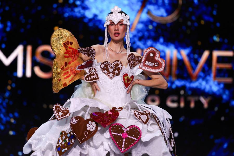 Miss Czech Republic Marie Danci takes part in the National Costume show during the 73rd Miss Universe pageant in Mexico City, Mexico November 14, 2024.