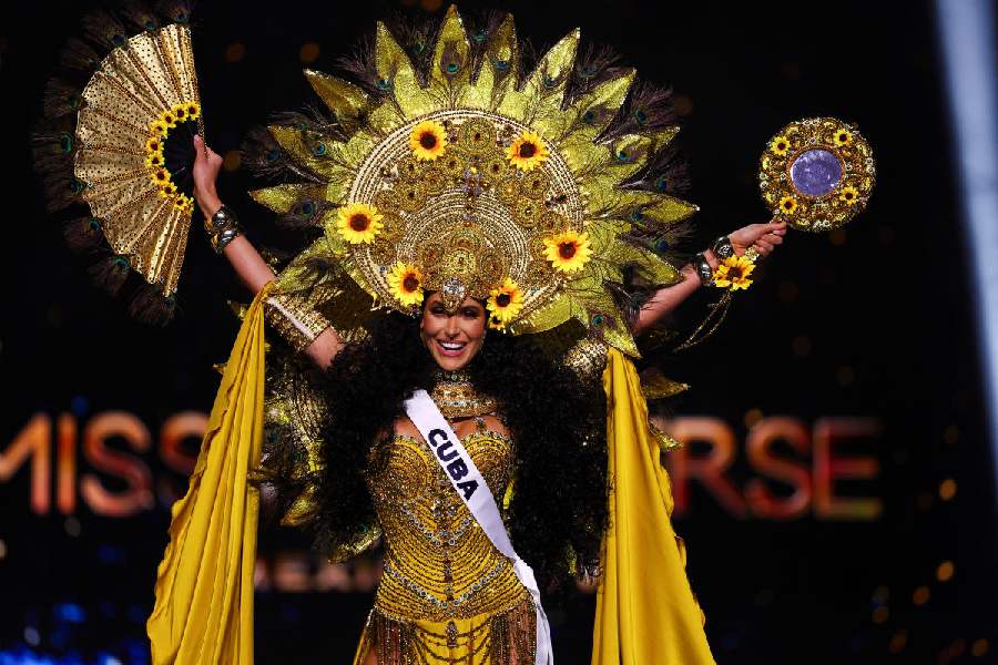 Miss Cuba Marianela Ancheta takes part in the National Costume show during the 73rd Miss Universe pageant in Mexico City, Mexico November 14, 2024.