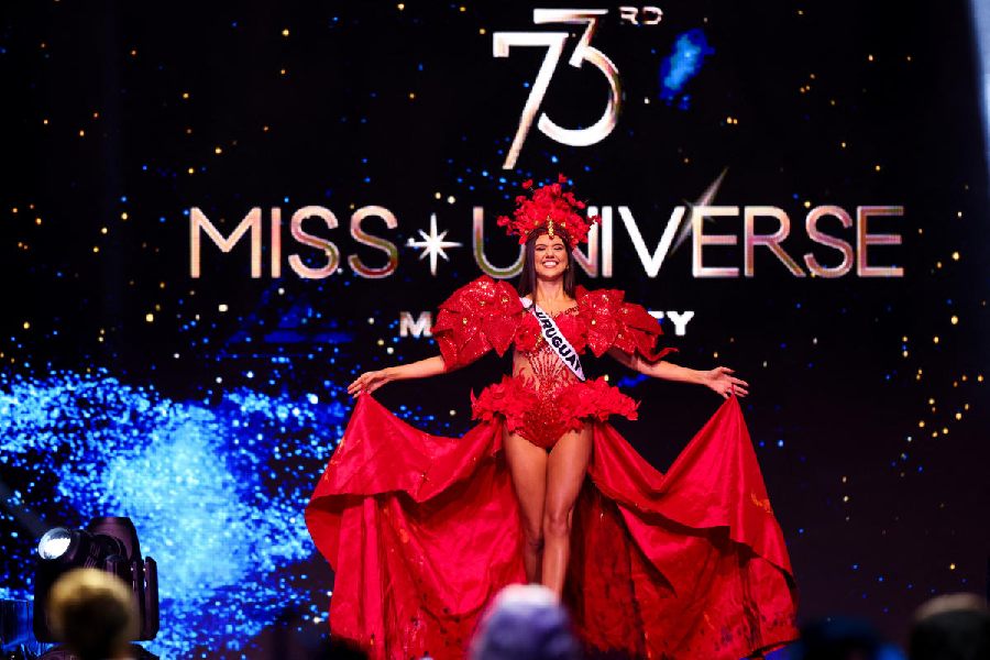 Miss Uruguay Yanina Lucas takes part in the National Costume show during the 73rd Miss Universe pageant in Mexico City, Mexico November 14, 2024.