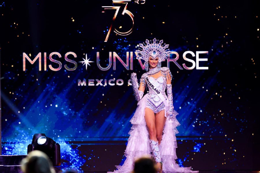 Miss Switzerland Laura Bircher takes part in the National Costume show during the 73rd Miss Universe pageant in Mexico City, Mexico November 14, 2024.