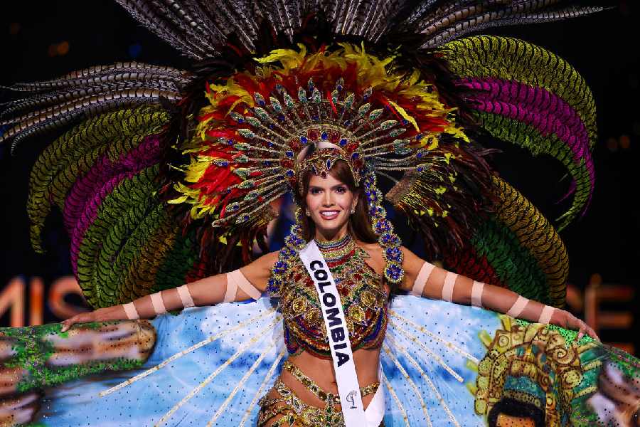 Miss Colombia Daniela Toloza takes part in the National Costume show during the 73rd Miss Universe pageant in Mexico City, Mexico November 14, 2024.