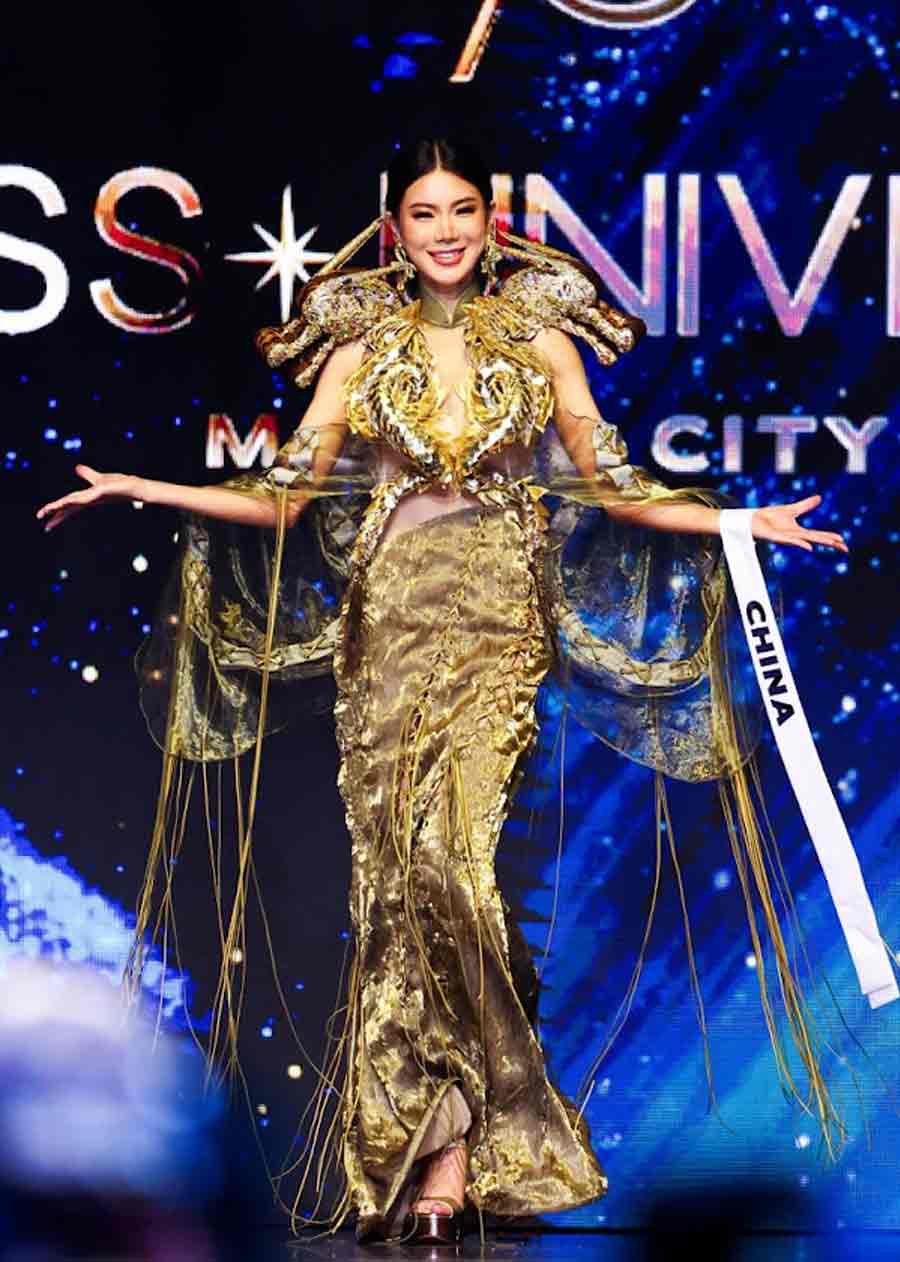 Miss China Jia Qi takes part in the National Costume show during the 73rd Miss Universe pageant in Mexico City, Mexico November 14, 2024.