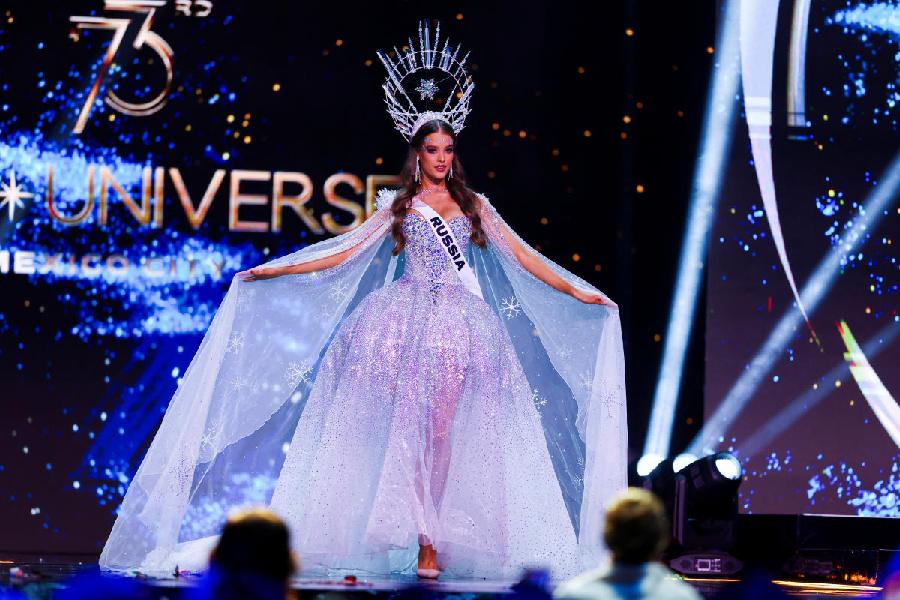 Miss Russia Valentina Alekseeva takes part in the National Costume show during the 73rd Miss Universe pageant in Mexico City, Mexico November 14, 2024.