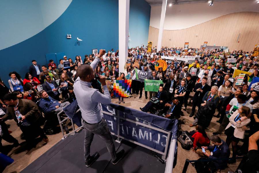 COP29 summit Climate action now Environmental activists rally for strong finance deal at