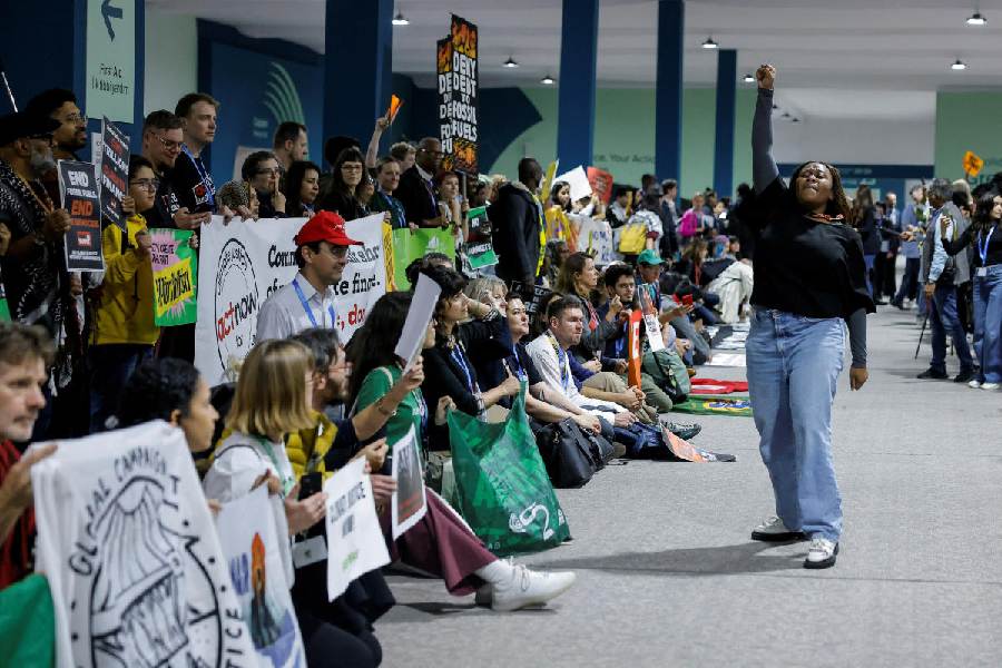 COP29 summit Climate action now Environmental activists rally for strong finance deal at