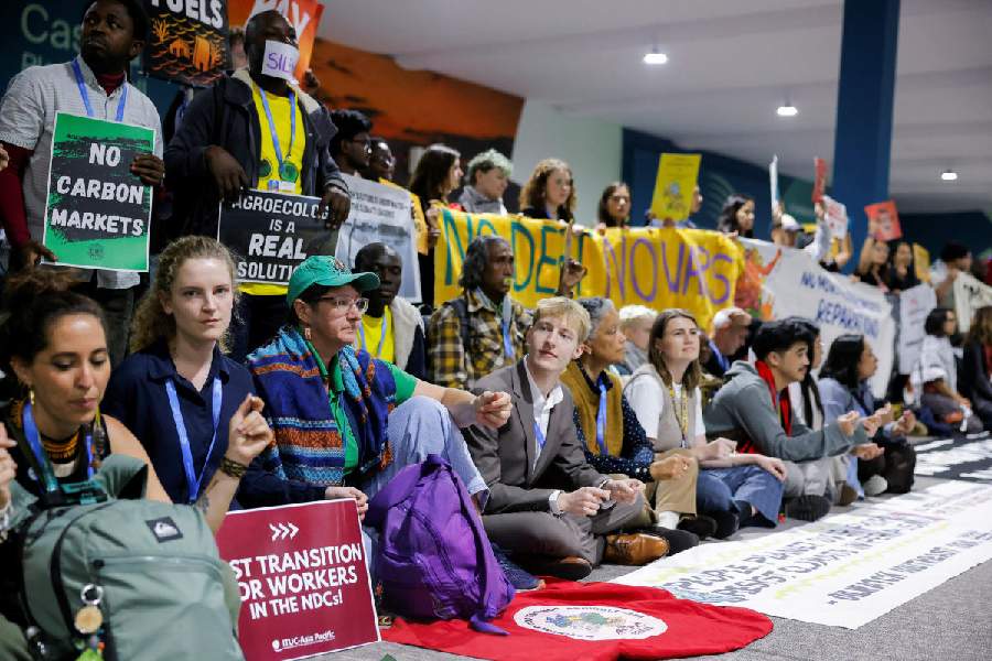 COP29 summit Climate action now Environmental activists rally for strong finance deal at