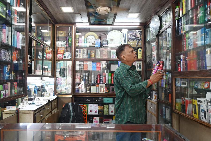 Naqqi Raja of The Times shop on Waterloo Street.