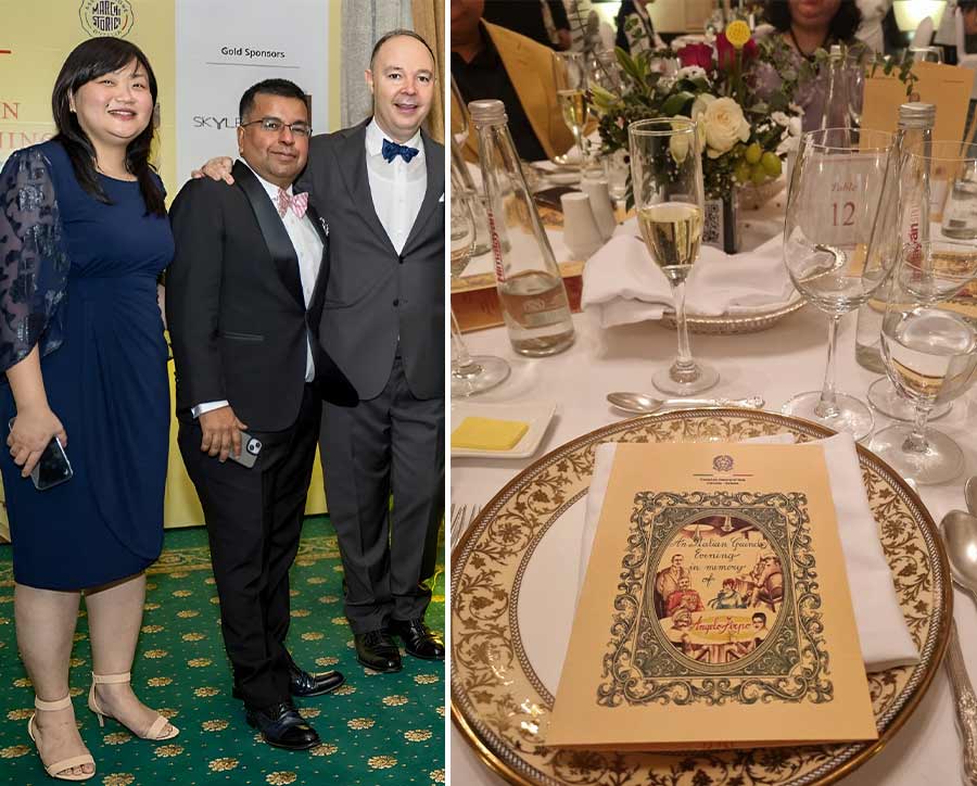 The event partner for the evening was Gormei. Expressing his thoughts on Angelo Firpo and Kolkata, Argha Sen, founder of Gormei, said: ‘The Firpo's name stands as the gold standard for what a great evening should taste, sound and feel like. Gormei is honoured to be the culinary and event management partner of the Consulate General of Italy in Kolkata in recreating the magic of Firpo's, and the joy that can only be brought into the world when two great cultures meet and work together.’ In picture, (L-R) chef Katherine Lim, Argha Sen and Daniele Panfilo, consul, Consulate of Italy in Kolkata 