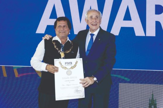 This recognition was bestowed upon him during the 39th FIVB World Congress