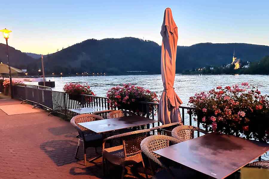 A restaurant by the Rhine in Boppard
