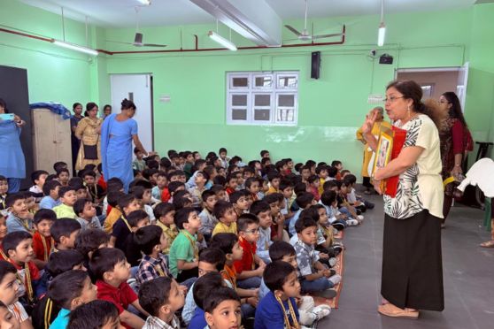 On the occasion of Children's Day, we had a delightful and fun-filled celebration at school! The teachers performed two heartwarming skits: "The Sky Falls on Squeaky the Squirrel" and "Zelda the Zebra Loses His Stripes", which brought smiles to everyone’s faces. We also enjoyed a wonderful time dancing and singing together, creating beautiful memories with our little ones. To make the day even more special, we distributed food packets to all the children, ensuring they had a tasty treat to enjoy. 