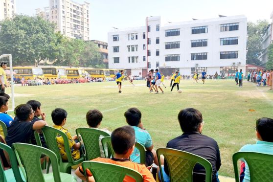 The rest of the day saw the students given  free rein to celebrate their childhood. They engaged in various games of their choice. While the Junior section played an enjoyable game of kho kho, the middle section students had an exciting game of football. The seniors, classes IX and X, were engrossed in a cricket match while classes XI and XII spent their time in the sports complex of the school, Krida Kunj. In keeping with the spirit of Children's Day the students stayed active, engrossed in their freedom and enjoying the day in their own way.