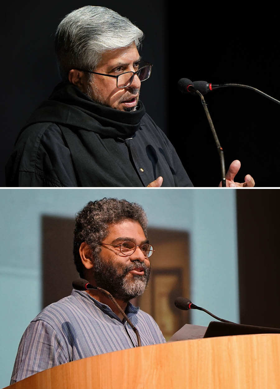 Shrikrishna G Kulkarni, chairperson, board office and (below) Bhaskar Chakrabarti, dean (Academic Programmes) delivered the vote of thanks and closing speech