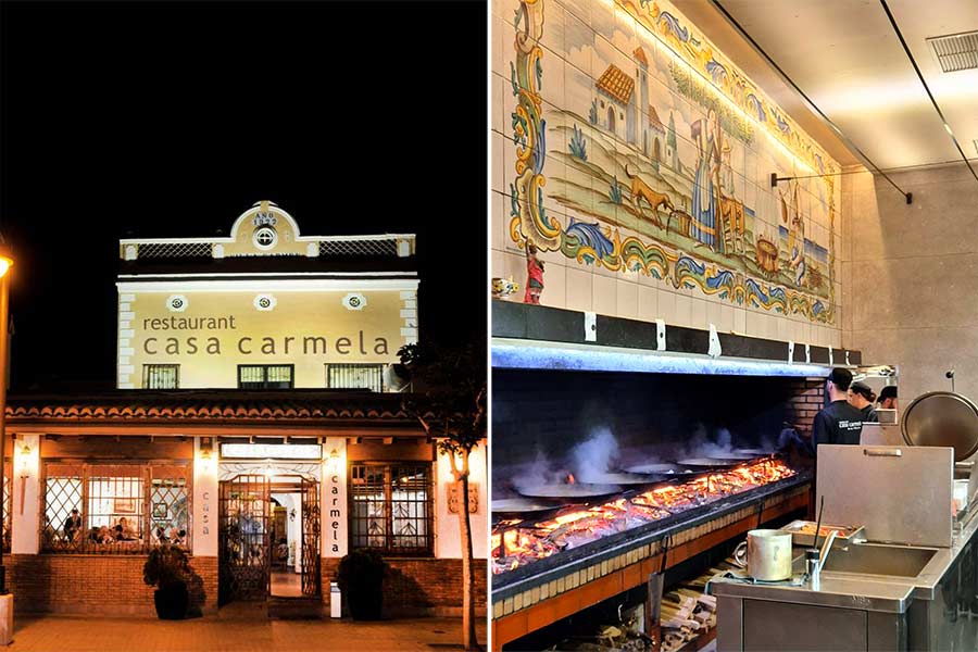 Casa Carmela is one of the few restaurants in Valencia that cooks the paella in a traditional manner, i.e. over open wood fire