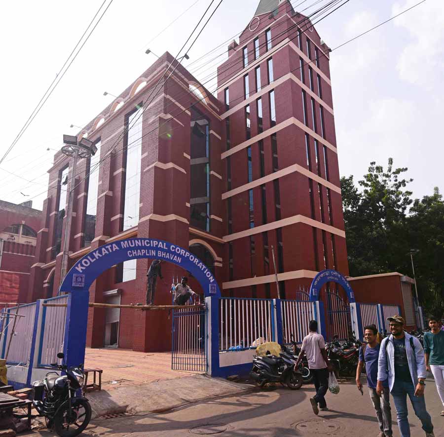 Kolkata Municipal Corporation's (KMC) new administrative building is named Chaplin Bhavan. This is the same place where once Chaplin Hall stood  