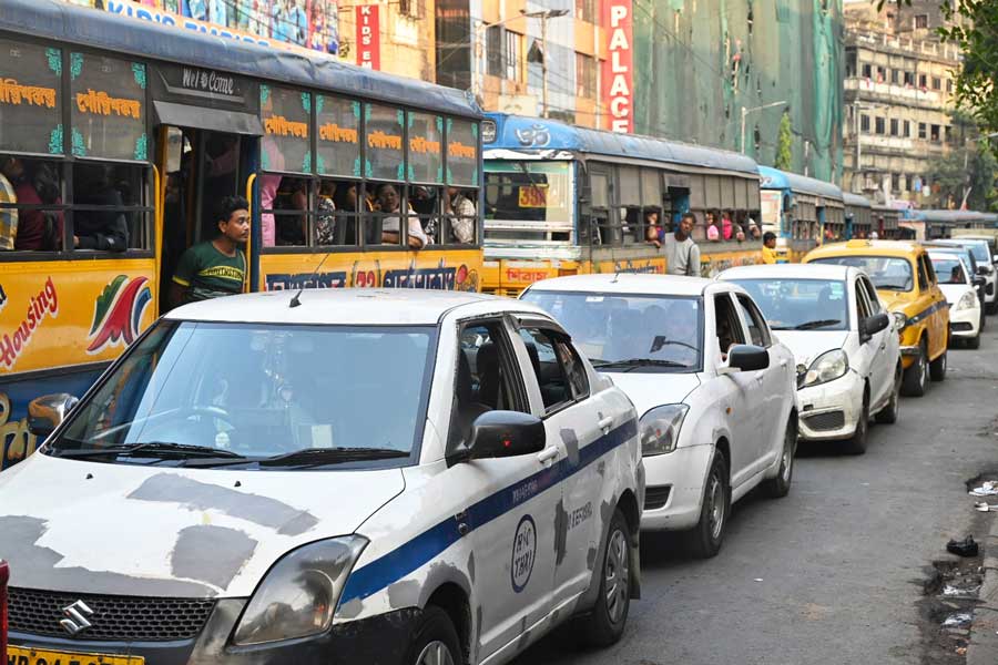 A religious procession triggered bumper-to-bumper traffic on Mahatma Gandhi Road on Wednesday   