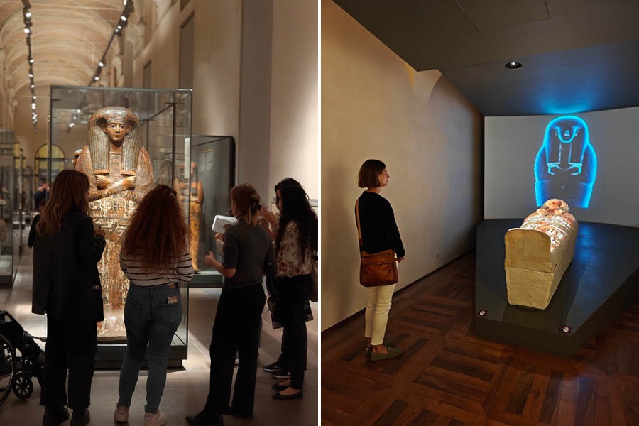 Inside the Museo Egizio Basilica