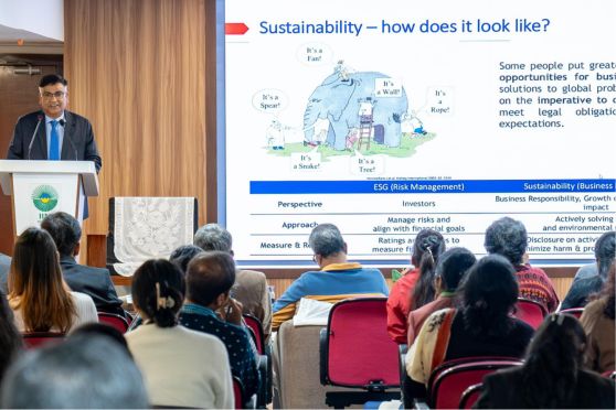 The Guest of Honour, Prabodha Acharya, Chief Sustainability Officer of JSW Group, highlighted the mega trends in global sustainability practices. 