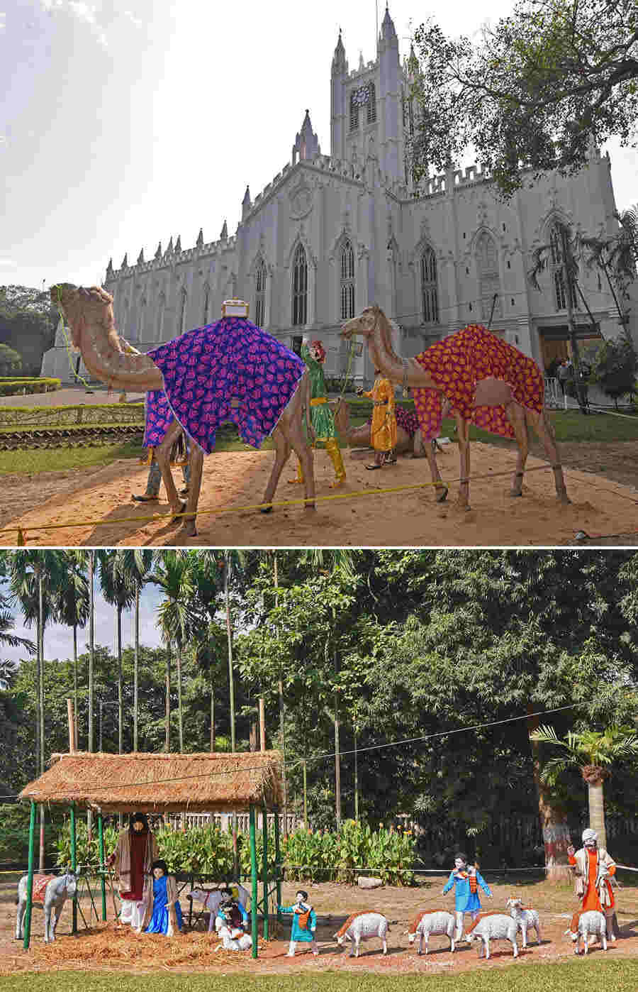 The Nativity scene and other decorations at St Paul’s Cathedral ahead of a two-day fete on November 30 
