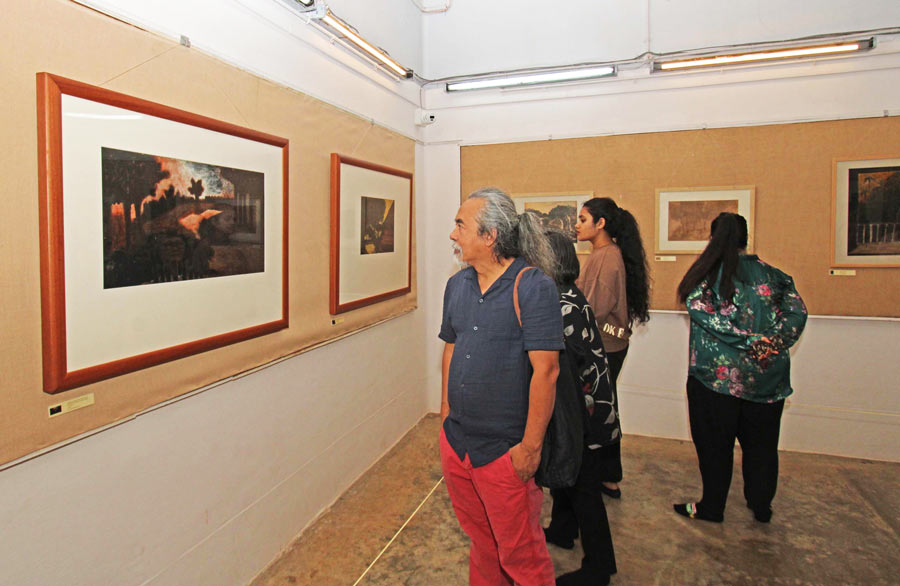 Kala Bhavana in Santiniketan organised a two-day public exhibition of 80 rare paintings by Rabindranath Tagore at Nandan Art Gallery