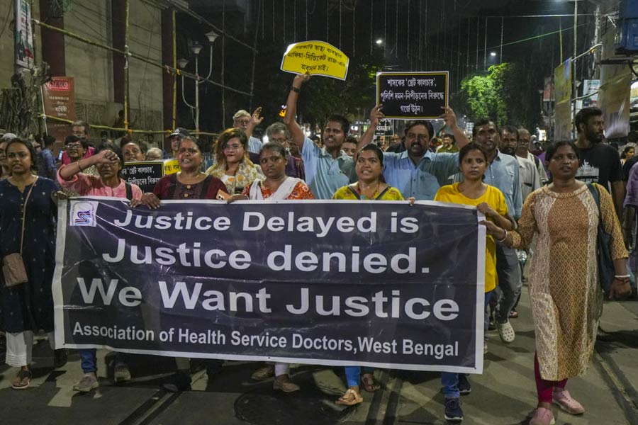 Protest over RG Kar incident in Calcutta.